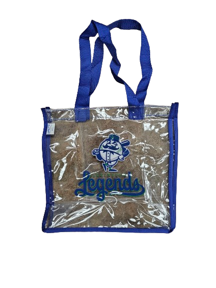 Clear Tote Bag With Blue Handle