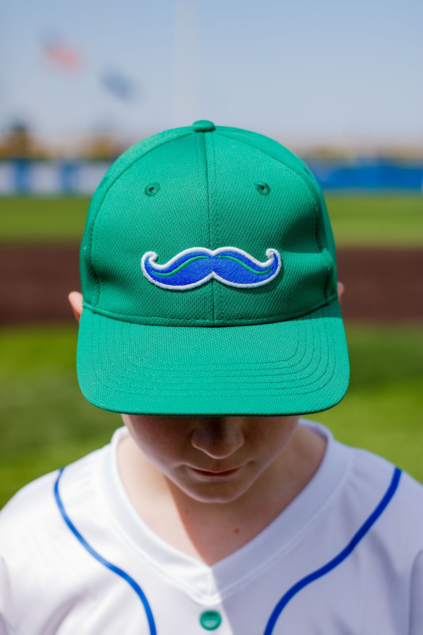 OC Sports Youth Green Mustache Cap