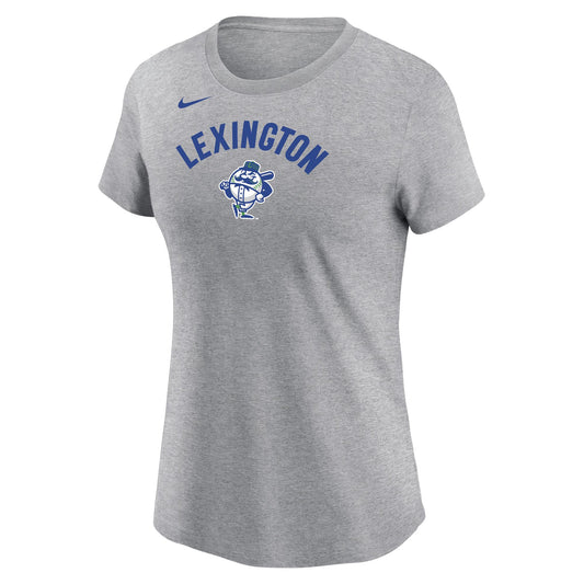 Ladies Nike Grey Legends Script Dri-Fit Tee