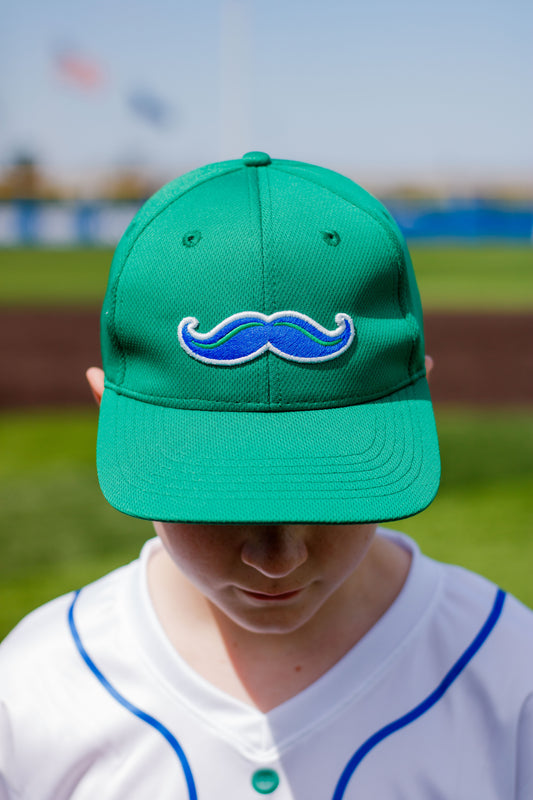OC Sports Youth Green Mustache Cap