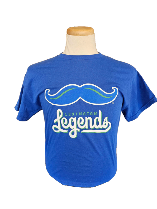 Adult Lexington Legends Mustache T-Shirt - Blue
