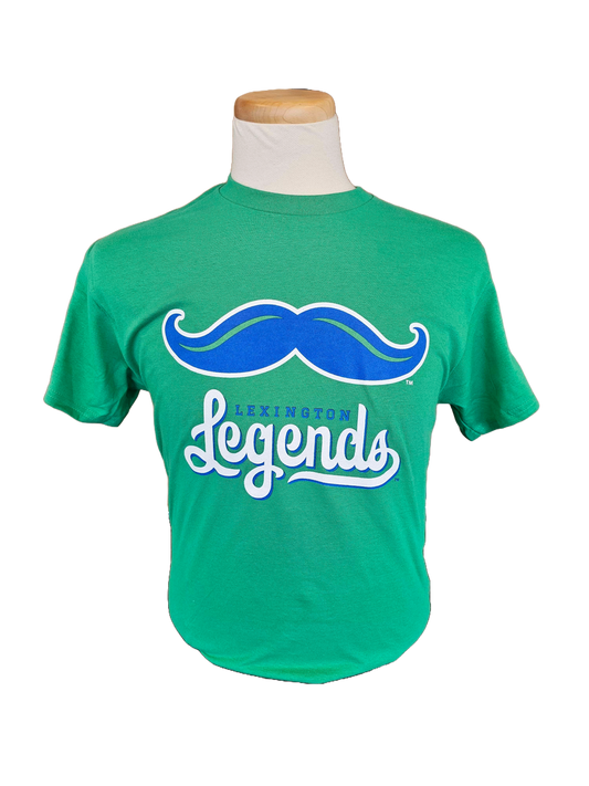 Youth Lexington Legends Mustache T-Shirt - Green