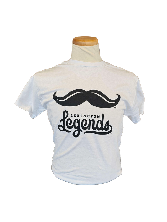 Adult Lexington Legends Mustache T-Shirt - White