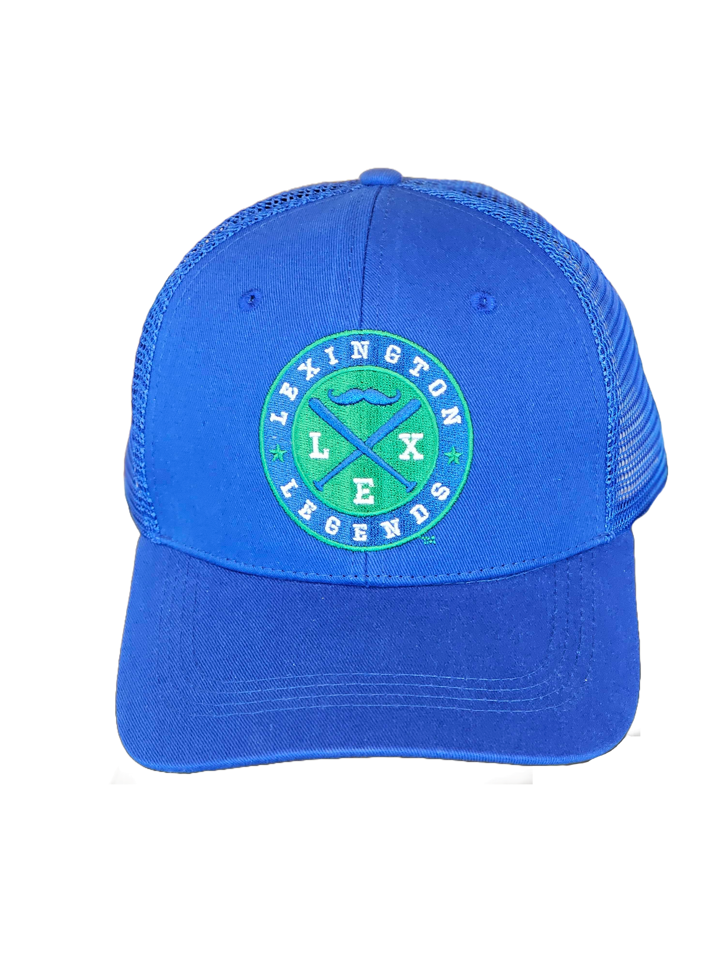 Round LEX Trucker Hat - Blue